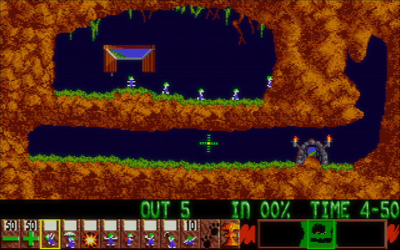 Lemmings (PAL, 3.5× scaling, mixed low-res & high-res)