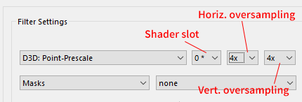 Point prescale settings