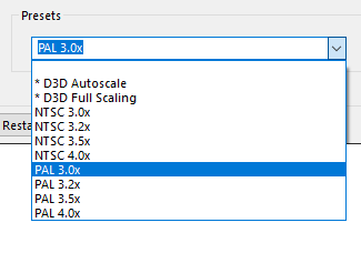 Filter resize presets