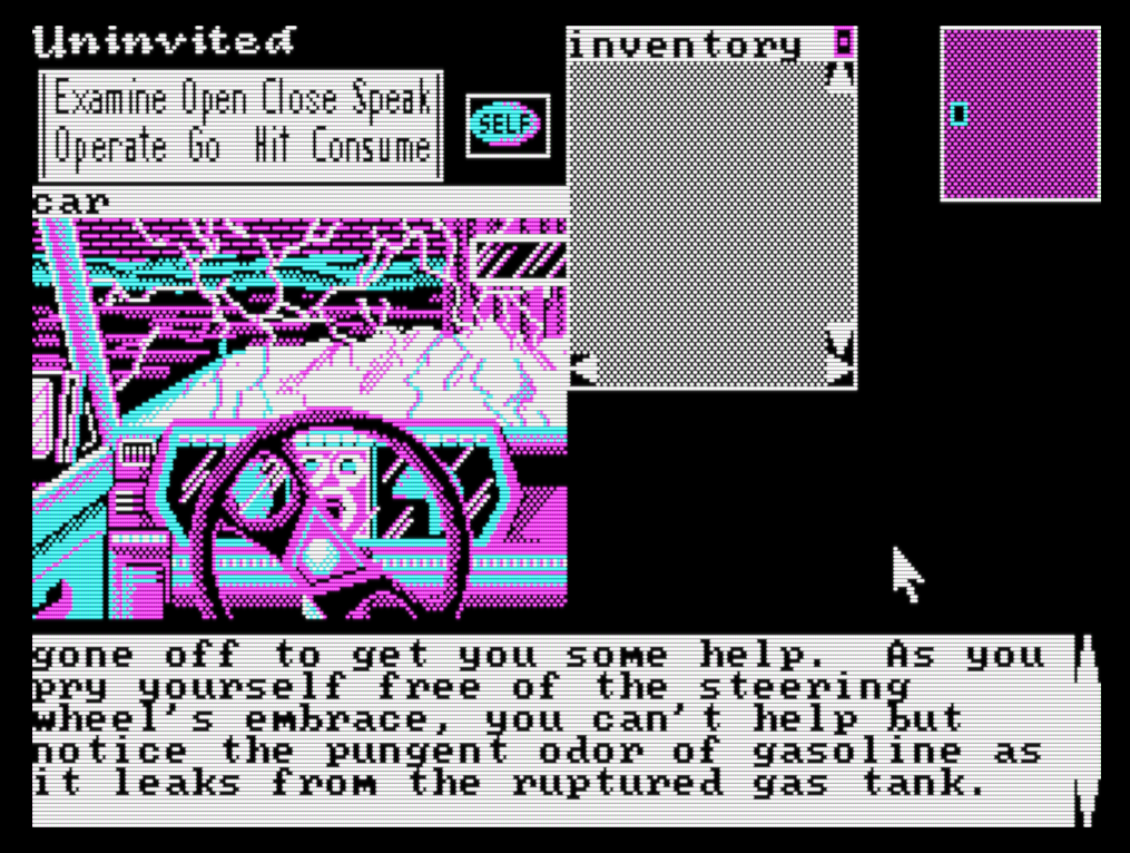 Uninvited (DOS, CGA) - In-game